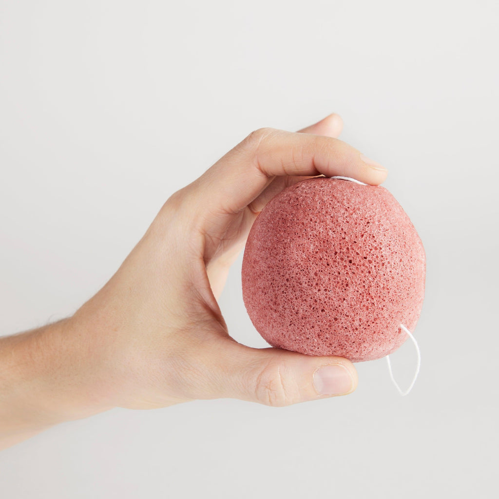 Eponge konjac argile rouge visage-Maison Manifacier